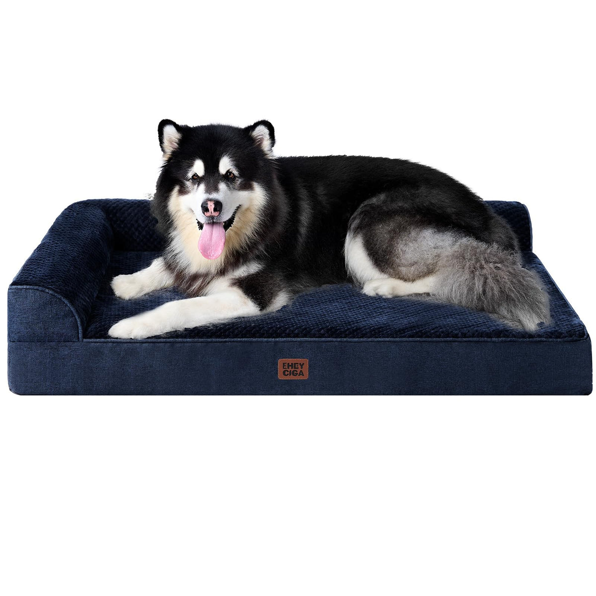 EHEYCIGA Orthopedic Dog Bed Medium Size, Memory Foam Dog Bed, Navy Blue