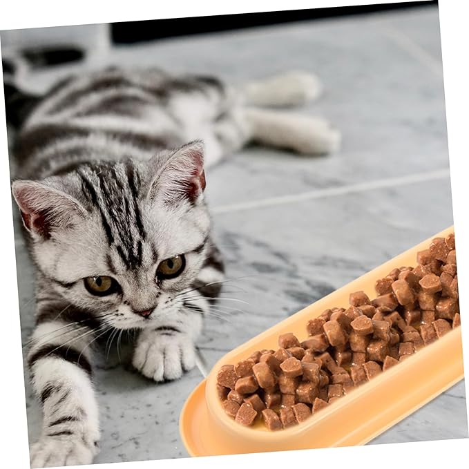 POPETPOP Household Skid Pet Bowl Portable Kitten Bowl for Food and Water Durable Plastic Cat Dish Pet Accessory for Multi