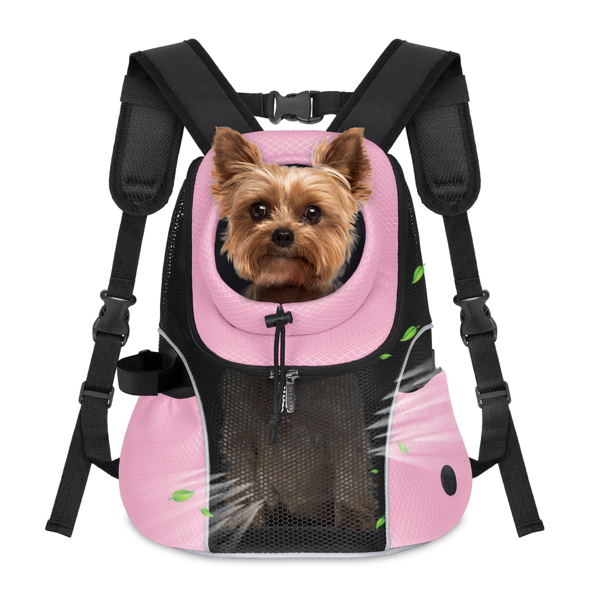 WOYYHO Pet Dog Carrier Backpack, Ventilated Mesh Small Dog Front Backpack