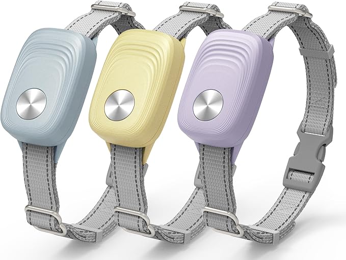 Automatic Pet Door Collar Compatible with High Tech Pet Door, Fits & for MS-4 or MS-5, Blue & Yellow & Purple, 3PK