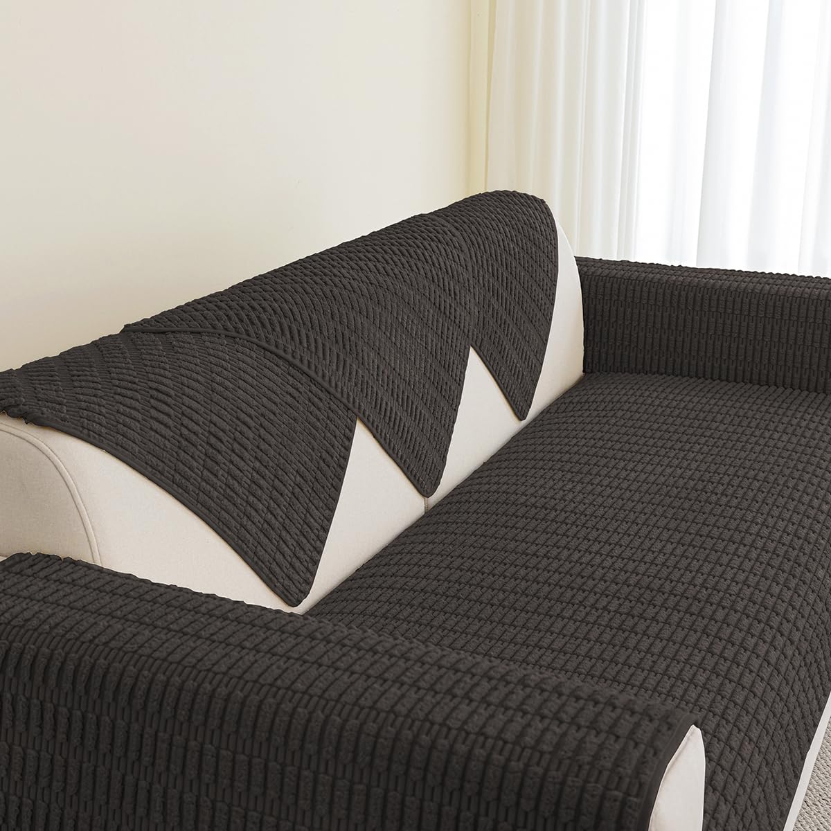 Muamar Dog Bed Cover Sofa Protector,Anti Slip Waterproof Sofa Covers for Living Room Couch Covers,Sofa Mat,Seat Cover,Dog Mat,Pet Pad for Furniture 1 Piece (30x82 inch, Coffee)