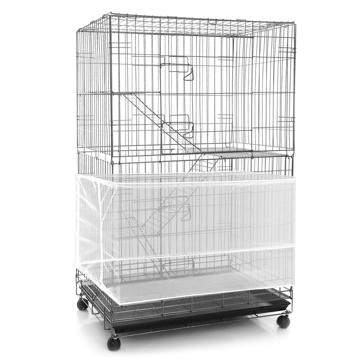 Shappy Bird Cage Seed Catcher Net, 118 x 15 Inch/ 300 x 37 cm, Light Pink