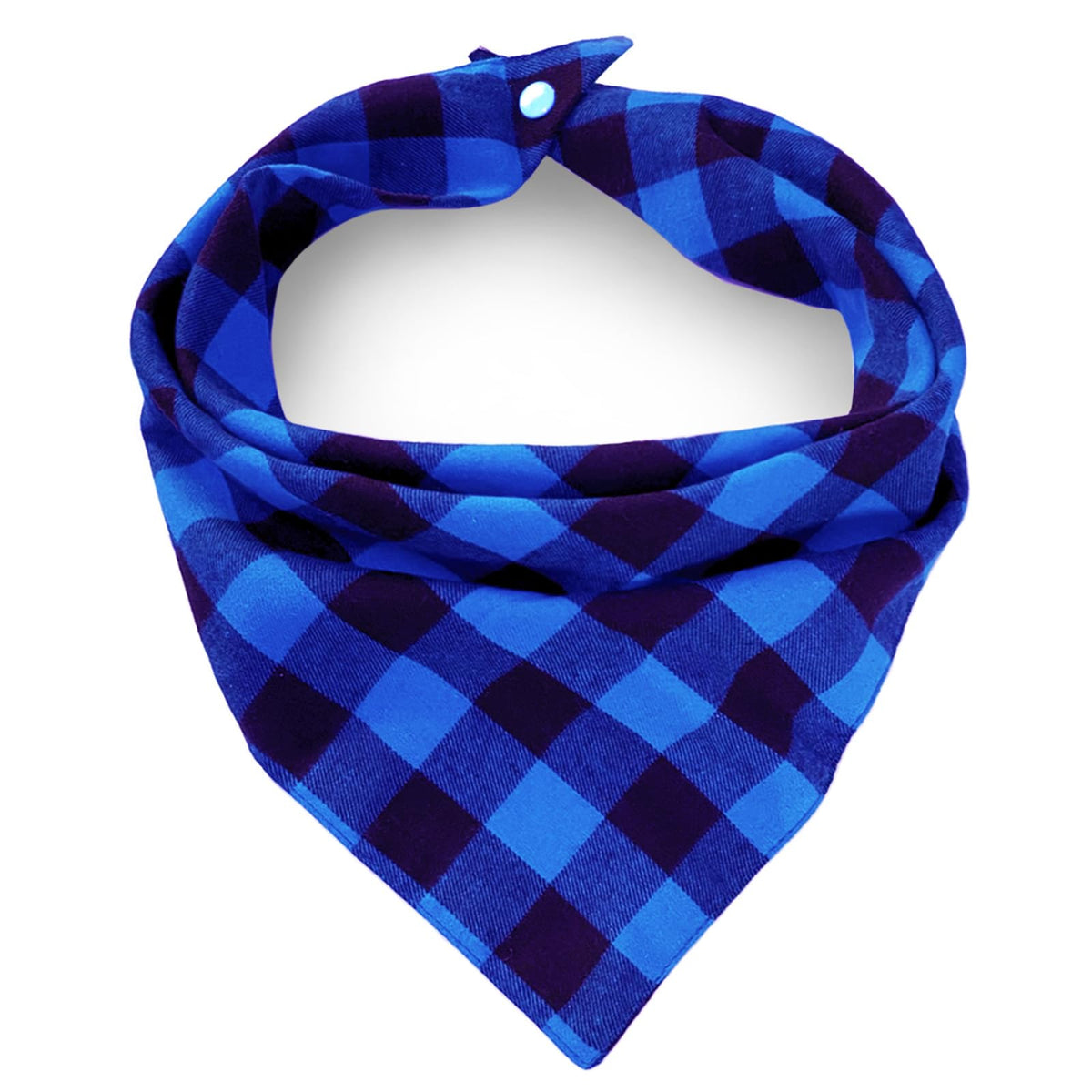 Dog Bandana(Neon Tangerine Buffalo Plaid L)