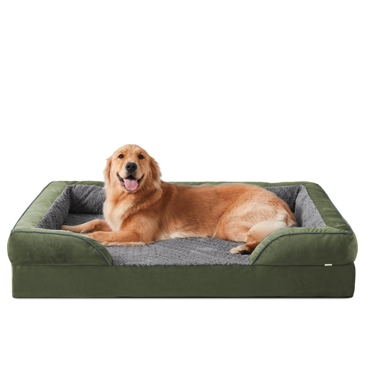 INVENHO Orthopedic Medium Dog Dogs, Egg-Crate Foam Dog Couch with Washable Removable Cover, Waterproof Lining and Nonskid Bottom
