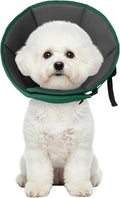 Allroaring Small Dog Cone, Soft Recovery Collar to Stop Licking,Green S