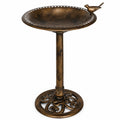 BACKYARD EXPRESSIONS PATIO · HOME · GARDEN 912449-WB Outdoor Garden Bird Bath- Bronze- Weather Resistant Polyresin-30 Inch-Backyard Expressions