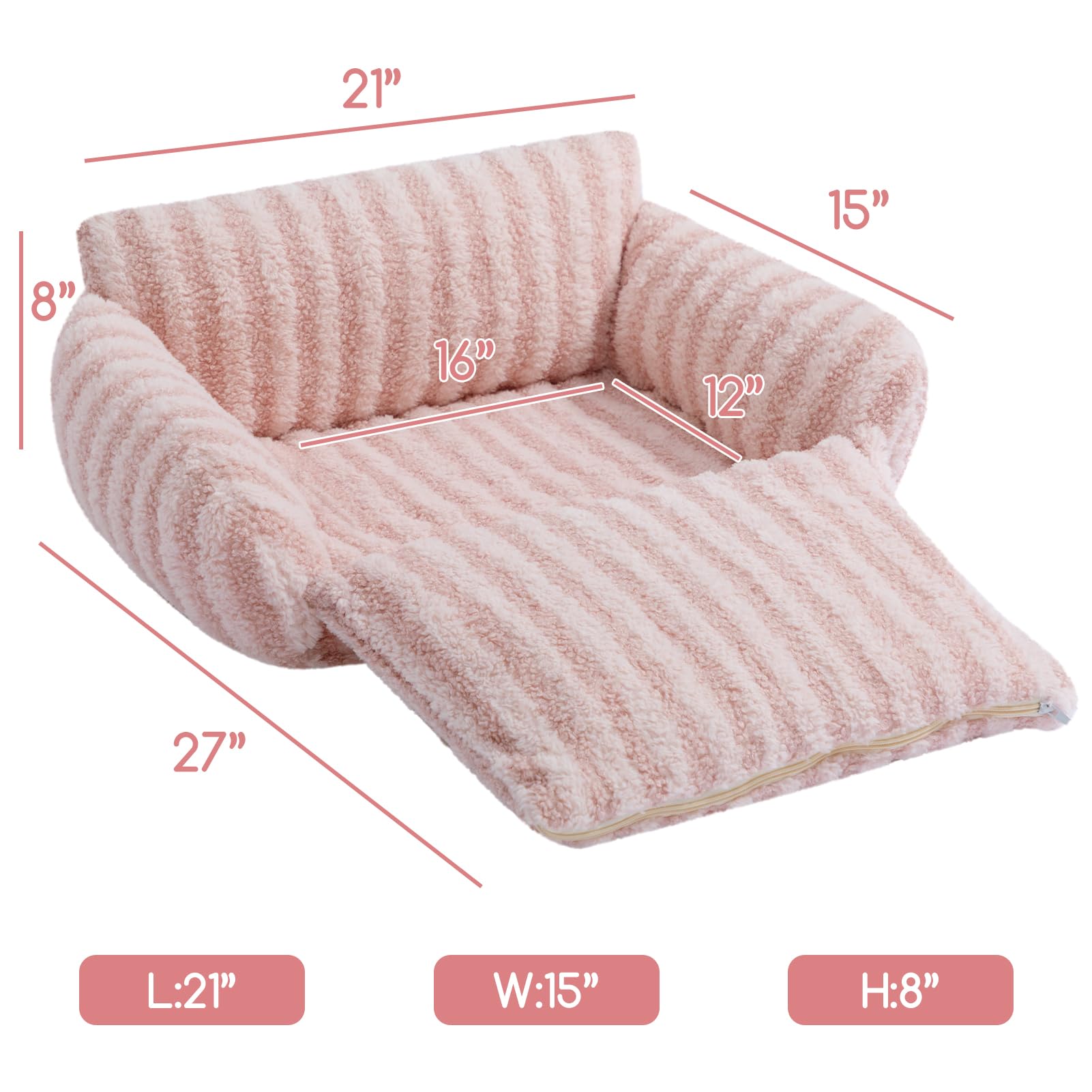 Hollypet Cat Bed Small Dog Orthopedic Couch Beds for Pets up to 13 lbs
