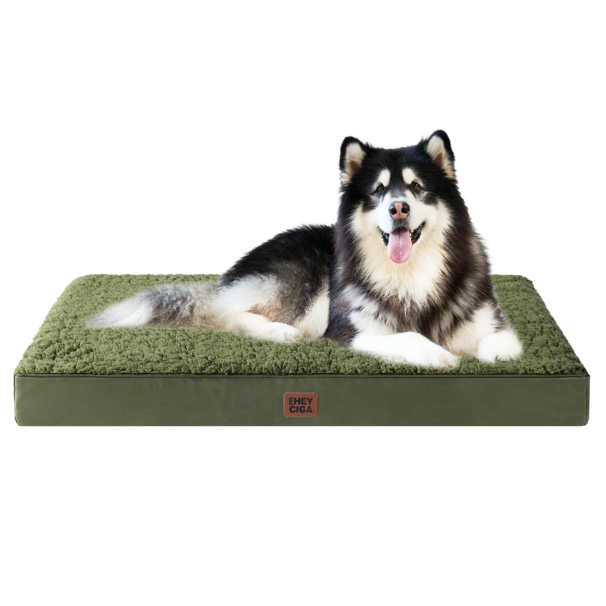 EHEYCIGA Orthopedic Dog Bed Large with Removable Washable Cover, 47IN Beige