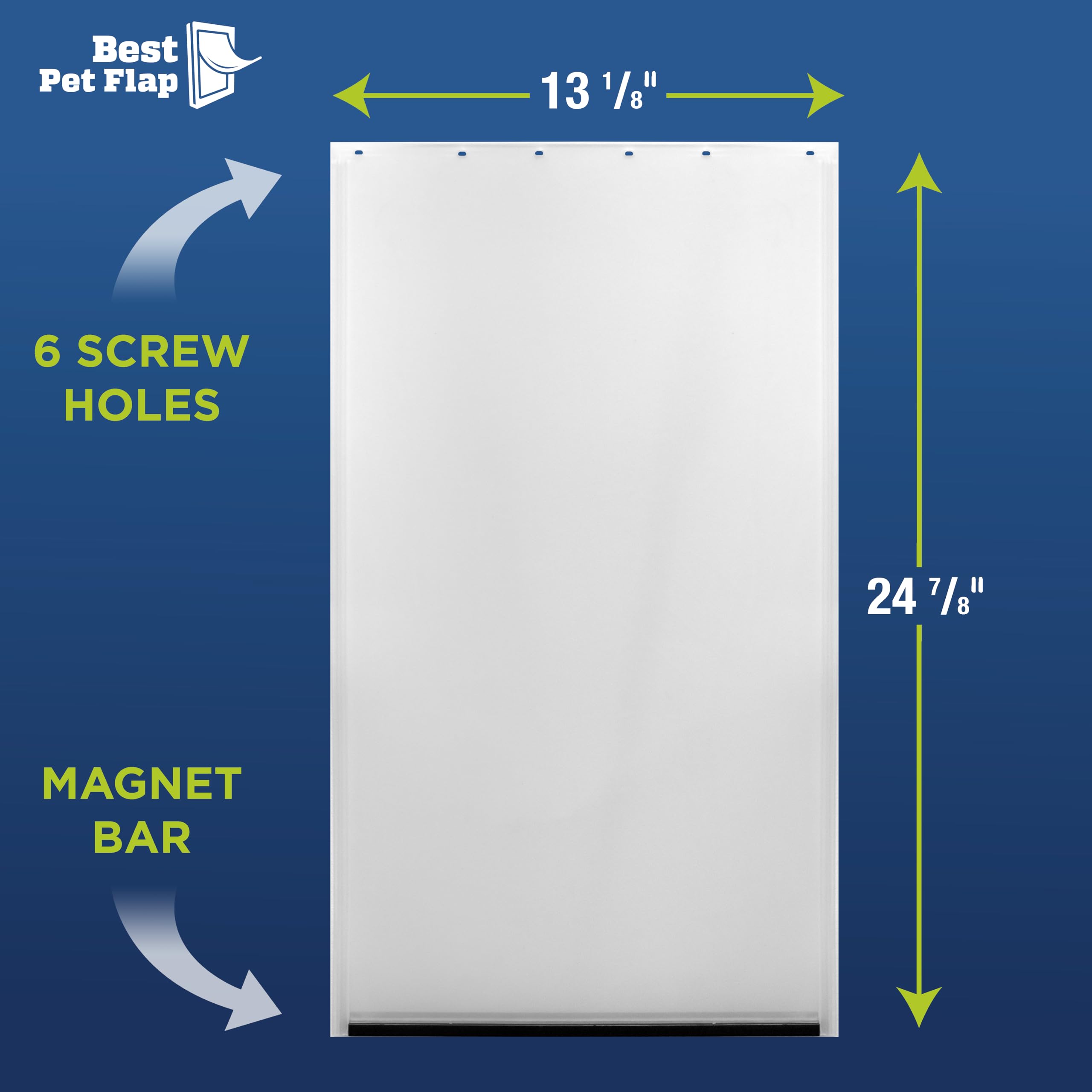Best Pet Flap XL Replacement Dog Door Non PVC Flap Fits PetSafe PAC11-11040 - Measures 13 1/8" x 24 7/8" Longer Lasting, Most Energy Efficient, Less Shrinkage, BPA Free