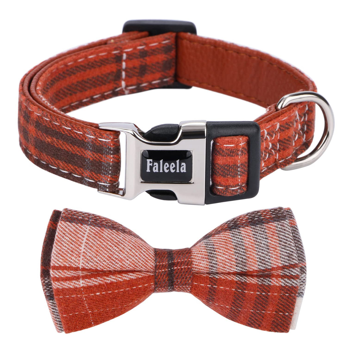 Faleela Cute Soft Girl Christmas Dog Collar with Bow, Bowtie Dog Collar for Boy,Detachable Adjustable Collar for Small Medium Large Pet