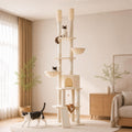 PAWZ Road Cactus Floor-to-Ceiling Cat Tree 5-Tier Cat Tower with Hammock