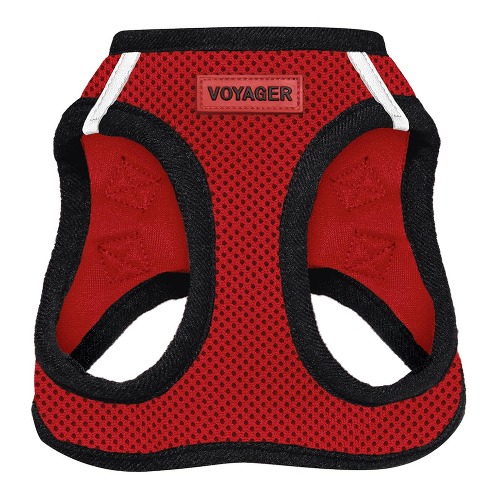Voyager Step-in Air Dog Vest Harness - Red/Black Trim, Large