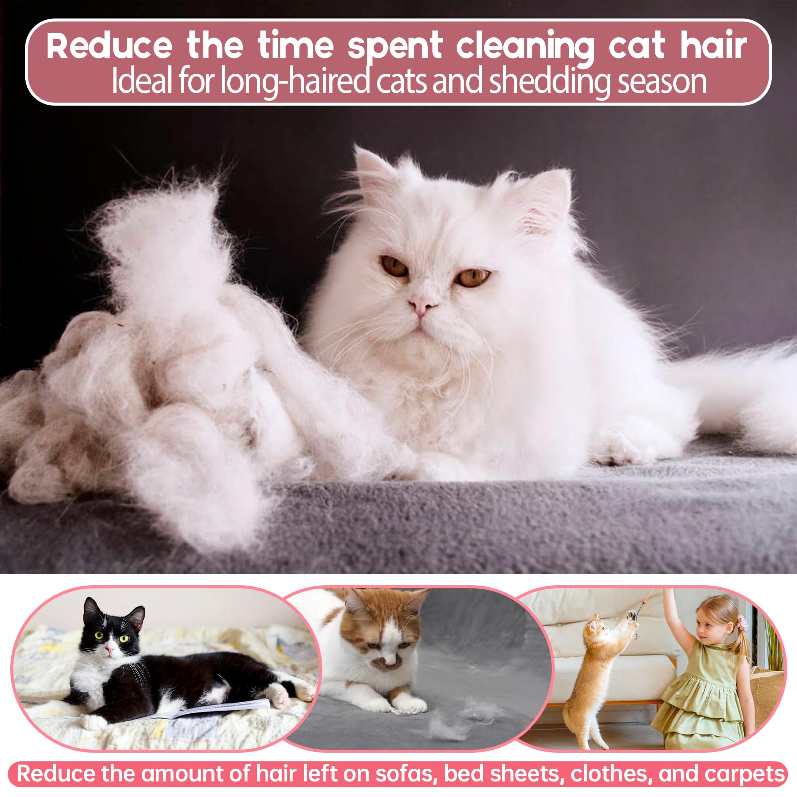QBLEEV Cat Onesie After Surgery, Sticky Hair Cat Clothes for Cats Only