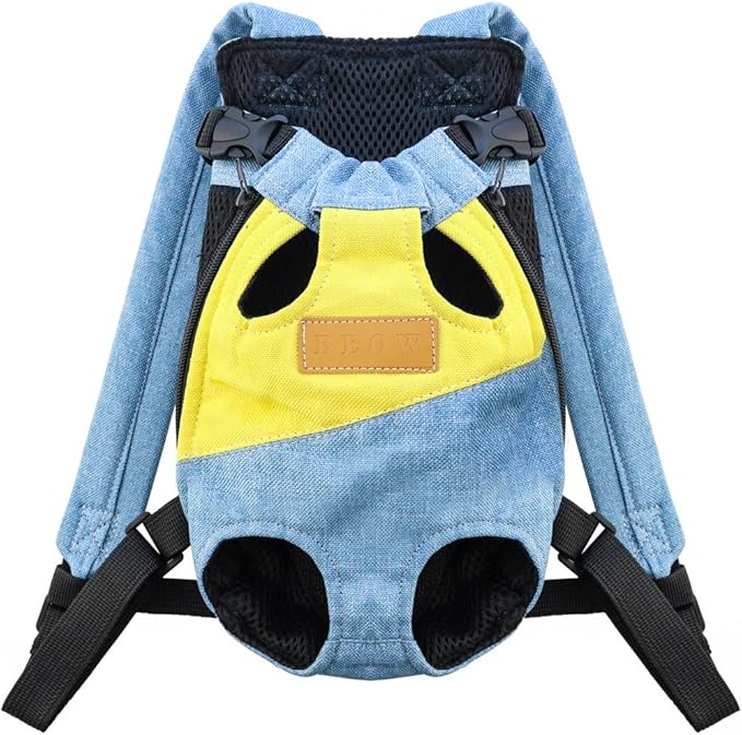 NAIHOD Pet Carrier Backpack, Adjustable Backpack Legs Out Easy-fit Chest Carrier for Medium Dogs Cats Puppies
