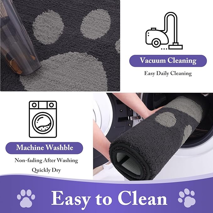 Buganda Dog Door Mat for Muddy Paws 59x35, Absorbent Doormat for Inside