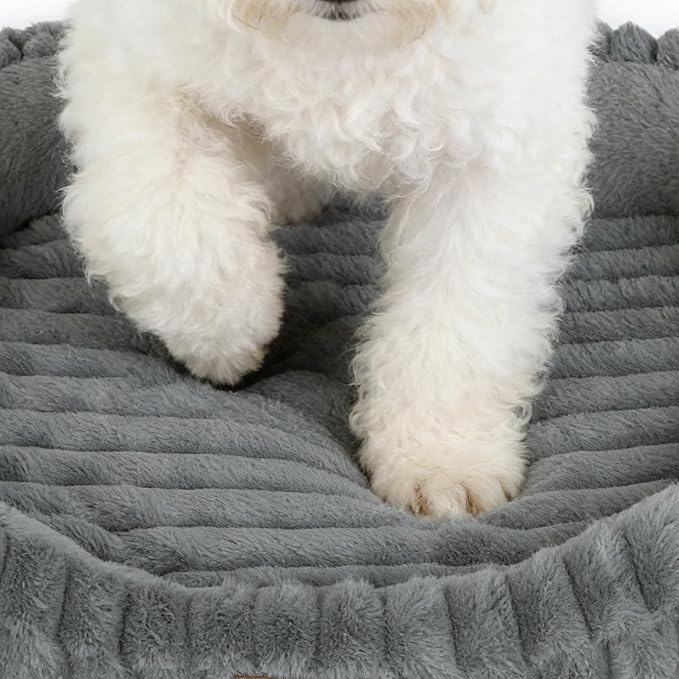 KISIMUY Orthopedic Dog Bed, Memory Foam Bolster Bed for Small Dogs