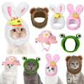 Weewooday 5 Pieces Cat Hats Costume Bunny Hat Outfit with Ears Small Dogs Kitten Puppy Party Costume Accessory Headwear(Lovely Style)