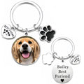 Casmyuni Custom Pet Keychain with Picture Personalized Dog Photo Gifts