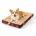 CAPT.SNOOZE Orthopedic Dog Bed for Crate 35"x22" Sherpa Pet Bed, Chocolate