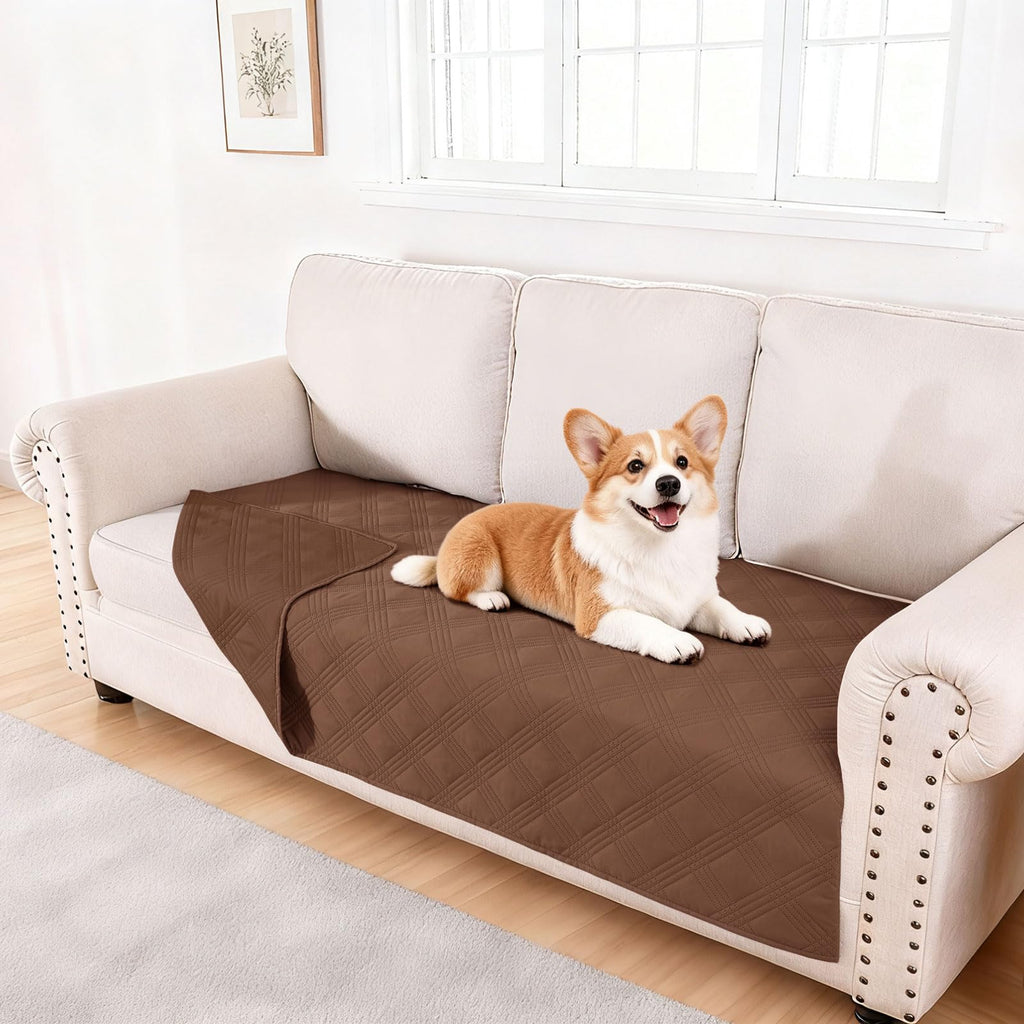 hyha Waterproof Reversible Dog Blanket, Soft Couch Cover for Dogs Washable