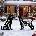 ononin 2 Pack Metal Dog Garden Decor for Outside - Unique Dog Statues, Decorative Garden Stakes, Labrador Pet Gifts for Women/Men, Silhouette Yard Art, Ideal for Decorating Backards, (11in)