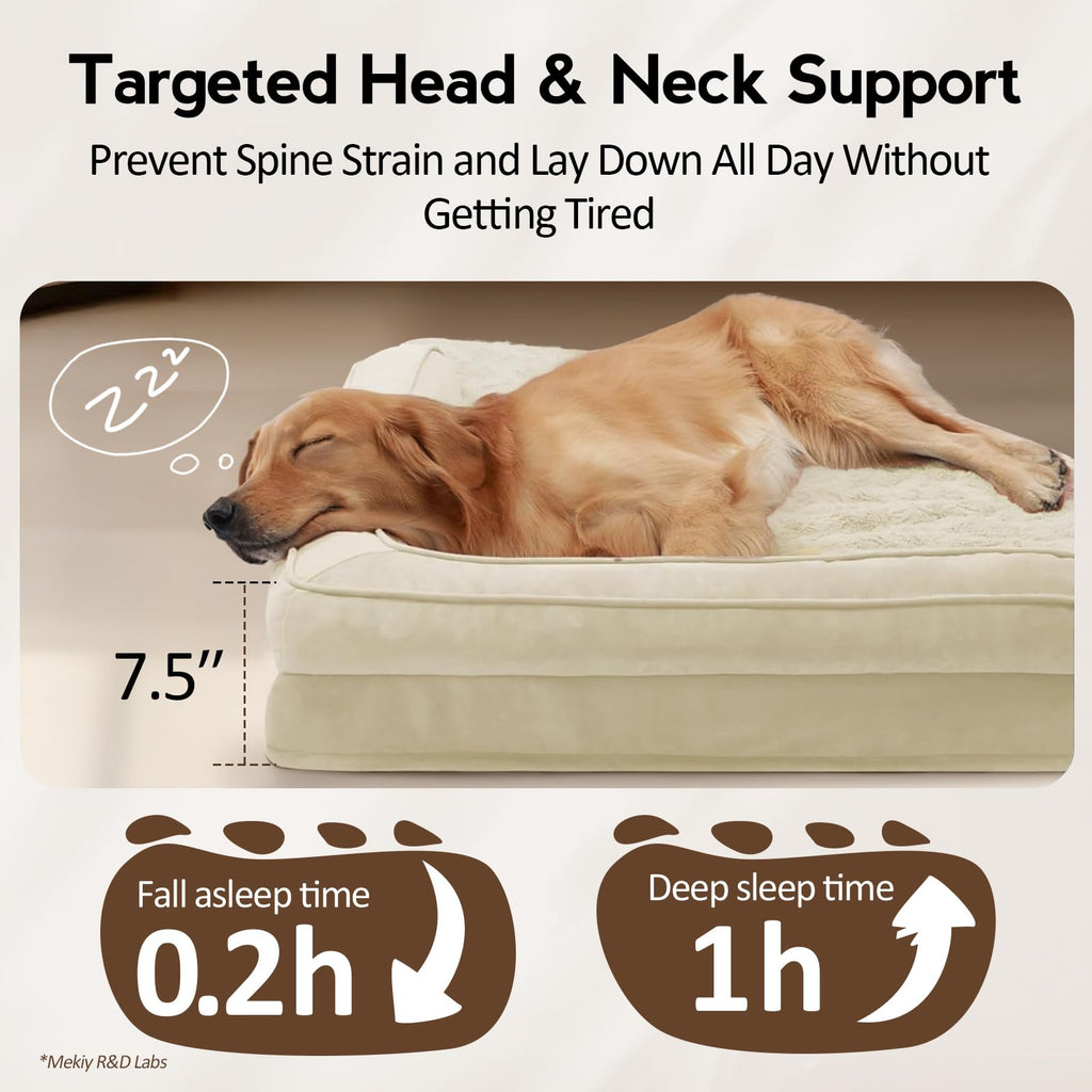 MEKIY Orthopedic Waterproof Dog Bed with Sides for Large Sizes Dogs