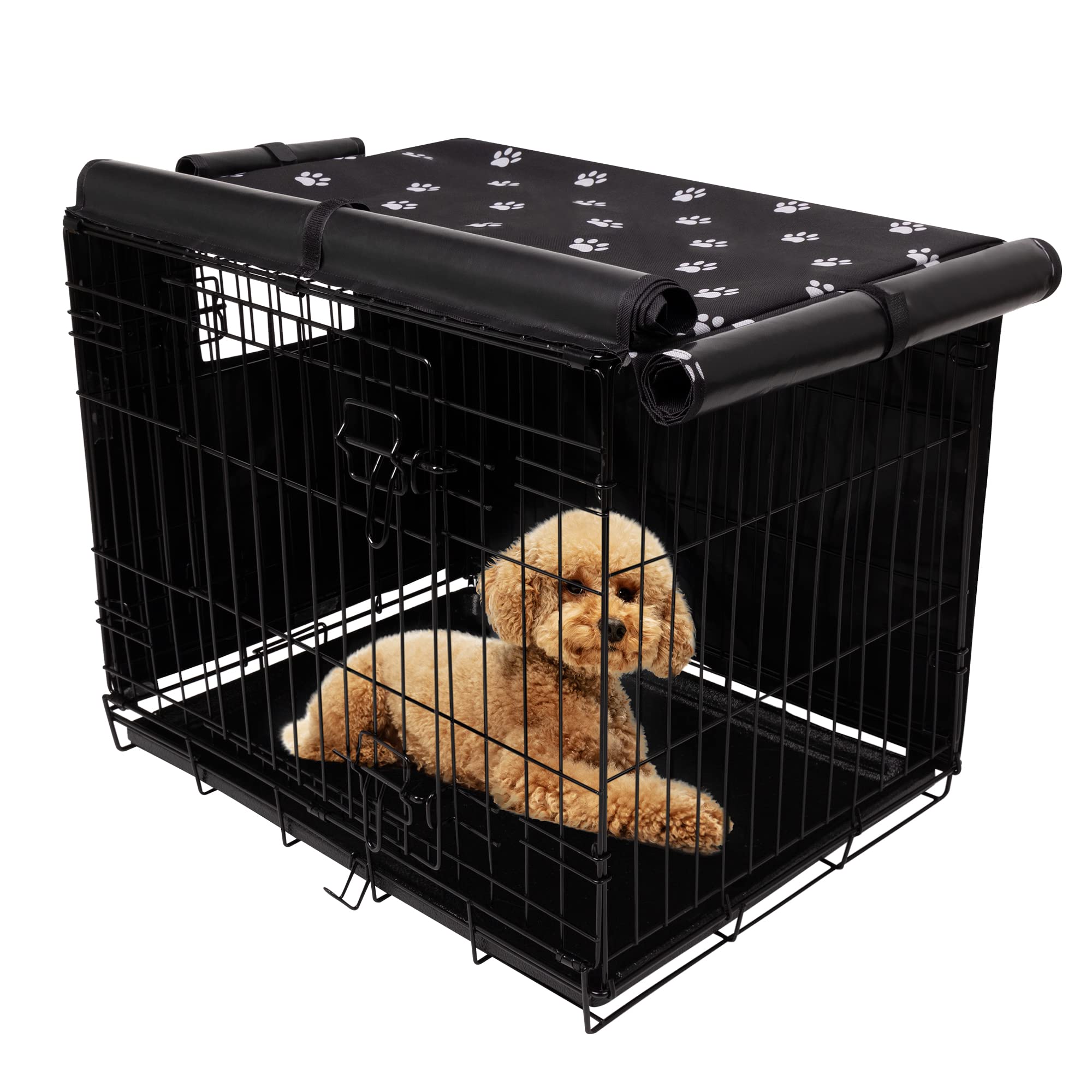 Pet Prime Dog Crate Cover for Wire Cages 24 30 36 42 48 Inch Outdoor Pet Kennel Cover Machine Wash & Dry (Cover Only) (36 Inch Crate Cover (36"x23"x25"))