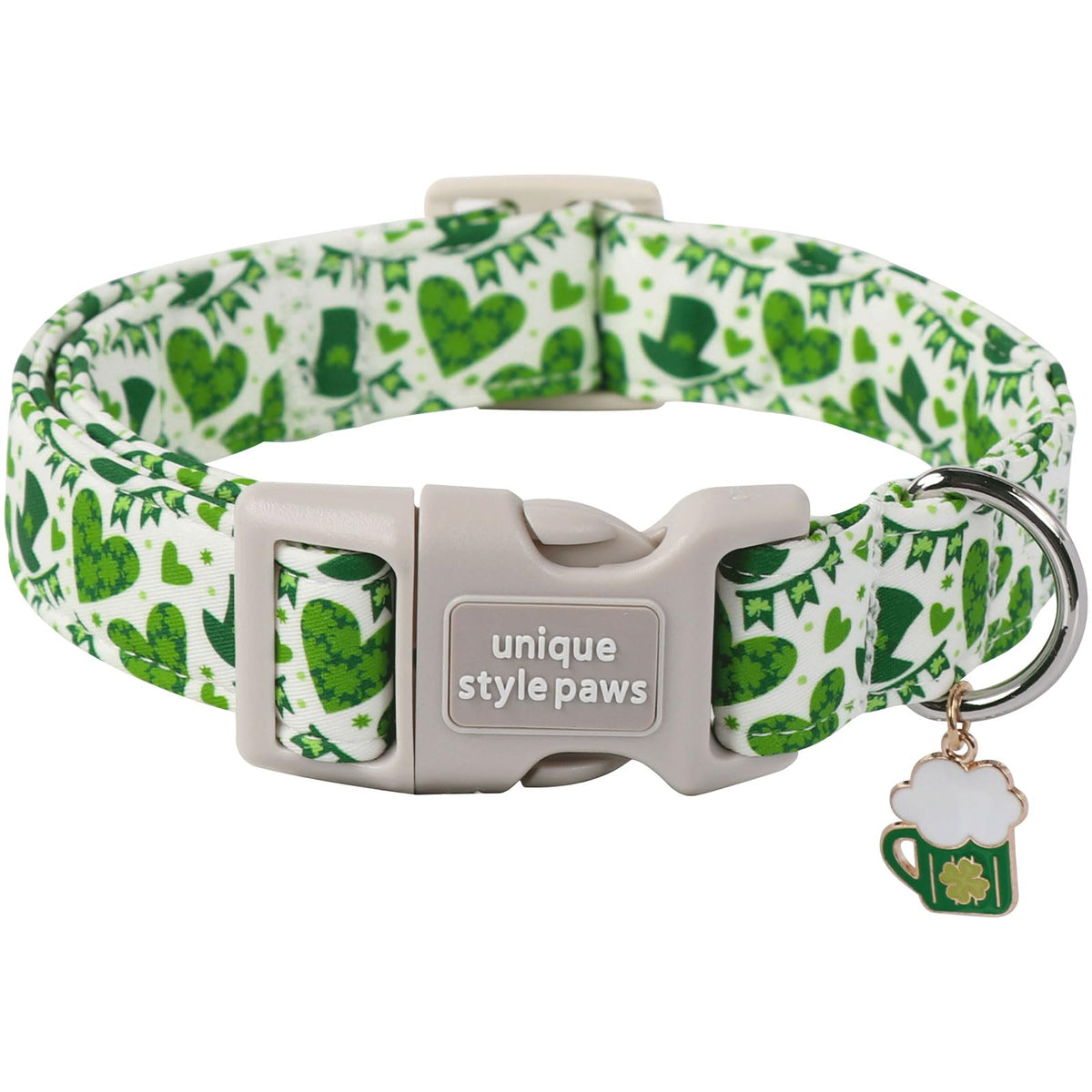 Unique style paws Dog Collar Metal Buckle Painting Banana Leaves Collar Gift Durable Cute Collar for Small Medium Large Boys Girls Dogs