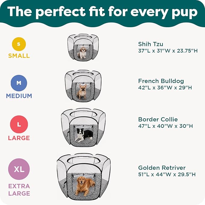 FurHaven Portable Pet Playpen for Dogs & Cats - Foldable Indoor Kitten Playpen with Mesh Sides, Pop Up Travel Dog Pen, Small, Gray