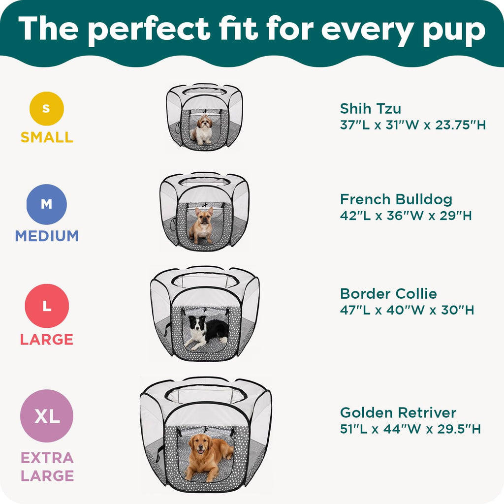 FurHaven Soft-Sided Dog & Cat Playpen, Portable Foldable Indoor & Outdoor Pet Playpen with Mesh Windows & Zippered Door, Sailor Blue, Extra Large