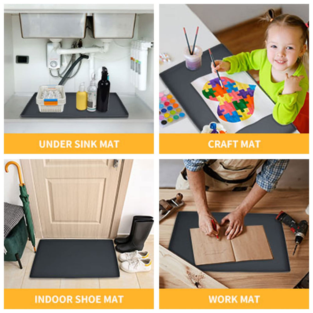 Silicone Dog Food Mat Waterproof Pet Feeding Tray for Small Medium Dogs