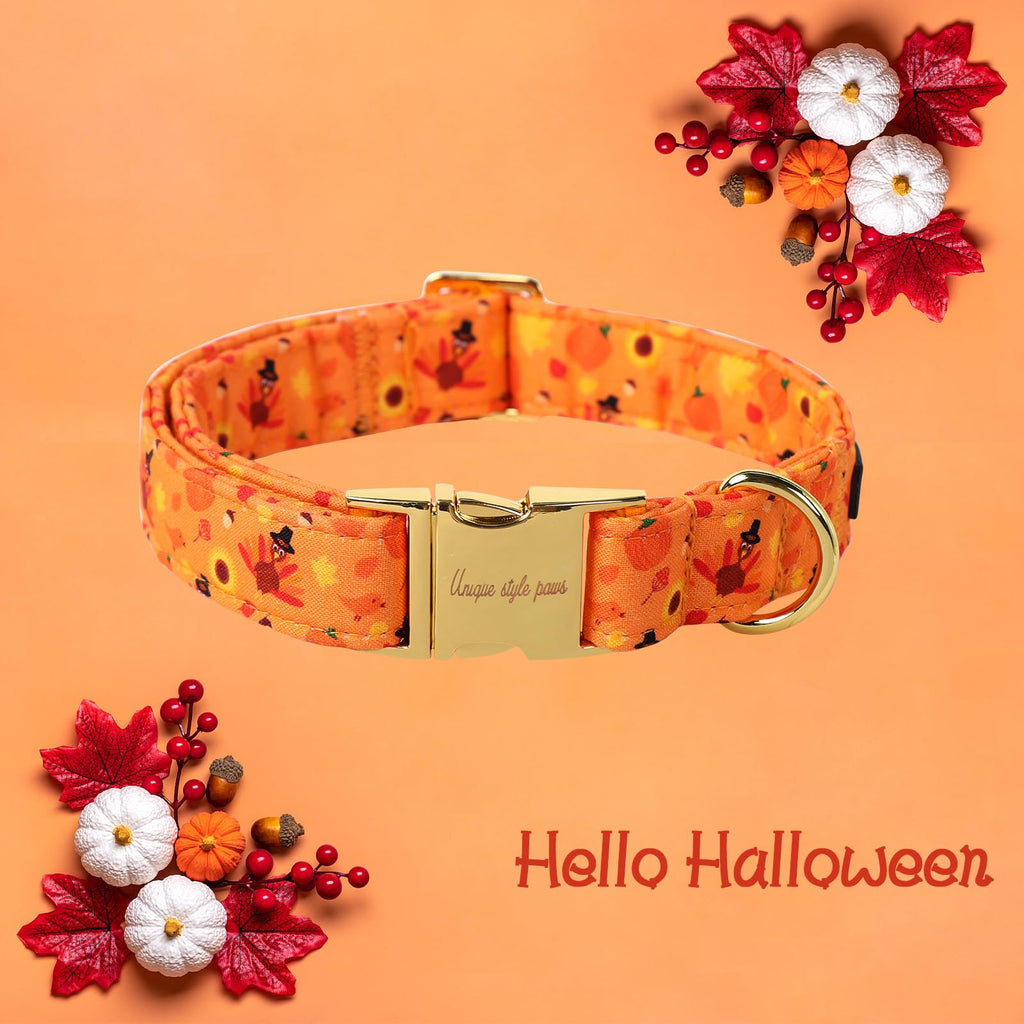 Unique style paws Dog Collar Metal Buckle Collar for Autumn Winter Christmas for Small Medium Large Boys Girls Dogs