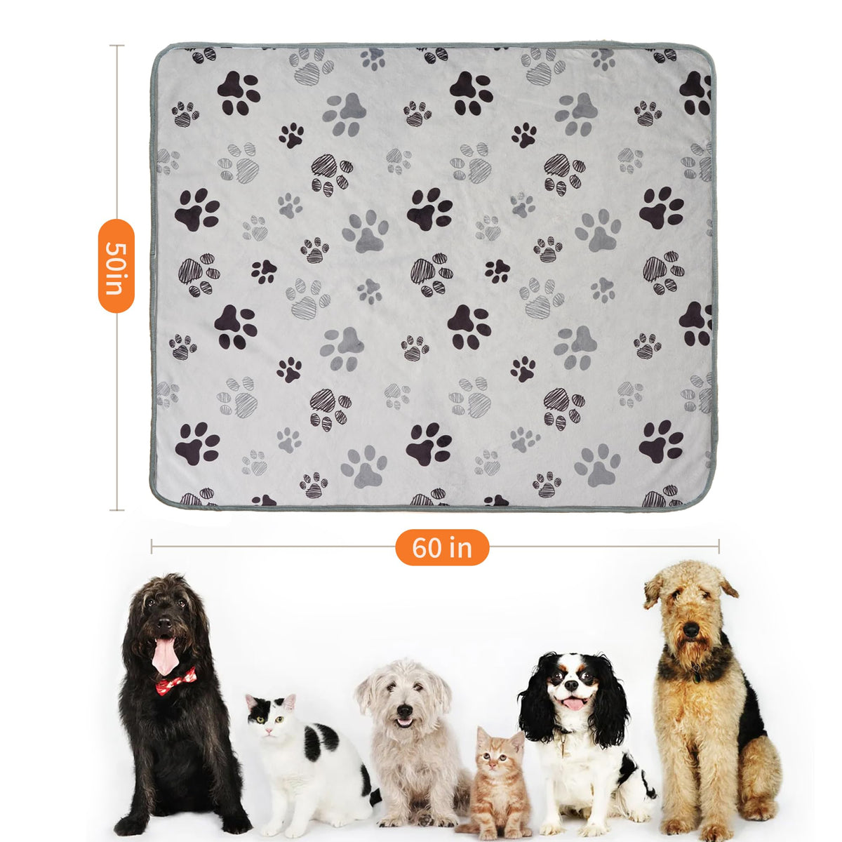CAPT.SNOOZE Waterproof Pet Blanket for Small Dogs and Cats 30"x40"