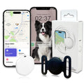 GPS Tracker for Dogs, Mini GPS Cat Tracker, IPX8 Waterproof GPS Tracker for Cats with Holder, No Monthly Fee, Work with Apple Find My(iOS Only), Smart Trackers for Dogs Finder Trackers Pets(Black)