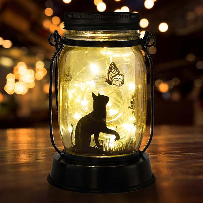 kyoryuger Pomeranian Gifts for Women/Men Pomeranian Solar Lanterns Dog Mom Birthday Dog Lovers Lantern Pet Loss Pet Memorial Lights Solar Garden Decoration for Yard, Patio,Backyard,Porch Torches