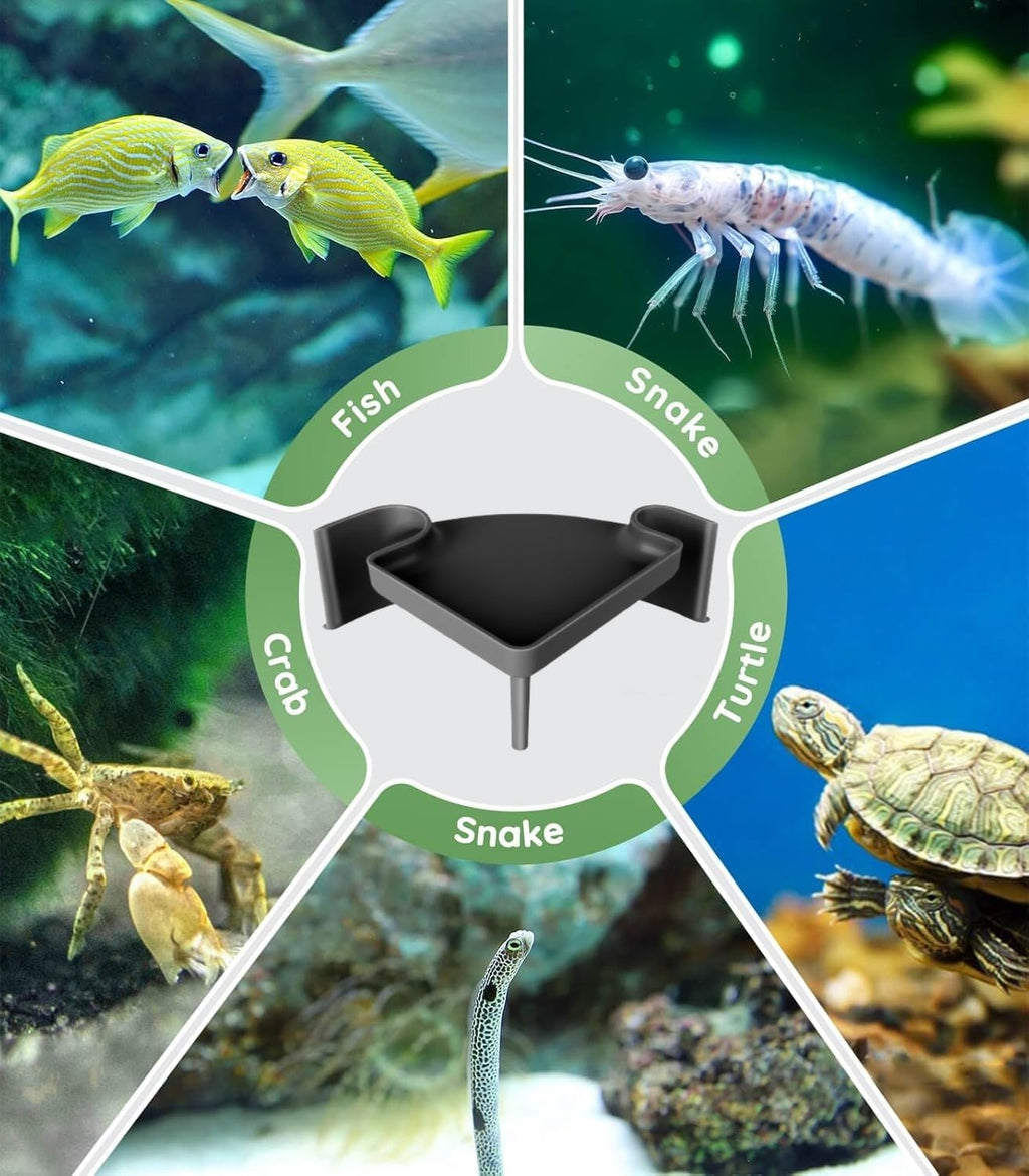 CPLIKE Aquarium Cave Hideout with Viewing Window – Corner Fish Tank Tunnel for Pleco, Cory Catfish, Kuhli Loach, Shrimp & Betta – 2 Hole Plastic Breeding Shelter for Bottom Dwellers (6"x6"x2.5")