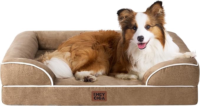 EHEYCIGA Orthopedic XXL Dog Bed, Waterproof Washable XL Big Pet Bed 48" — 41.0"l X 27.0"w X 6.5"th