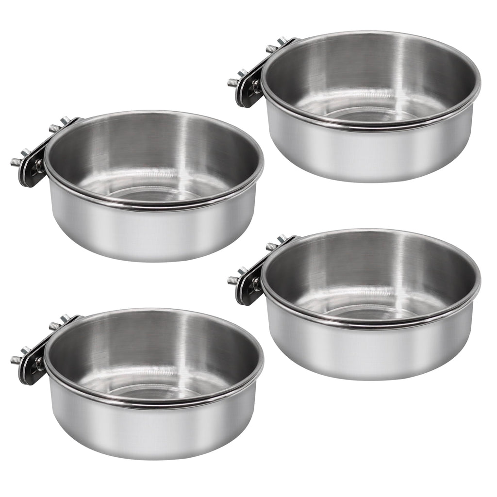DVHEY Large Bird Feeding Dish Cups with Clamp Holder, 1 Pack