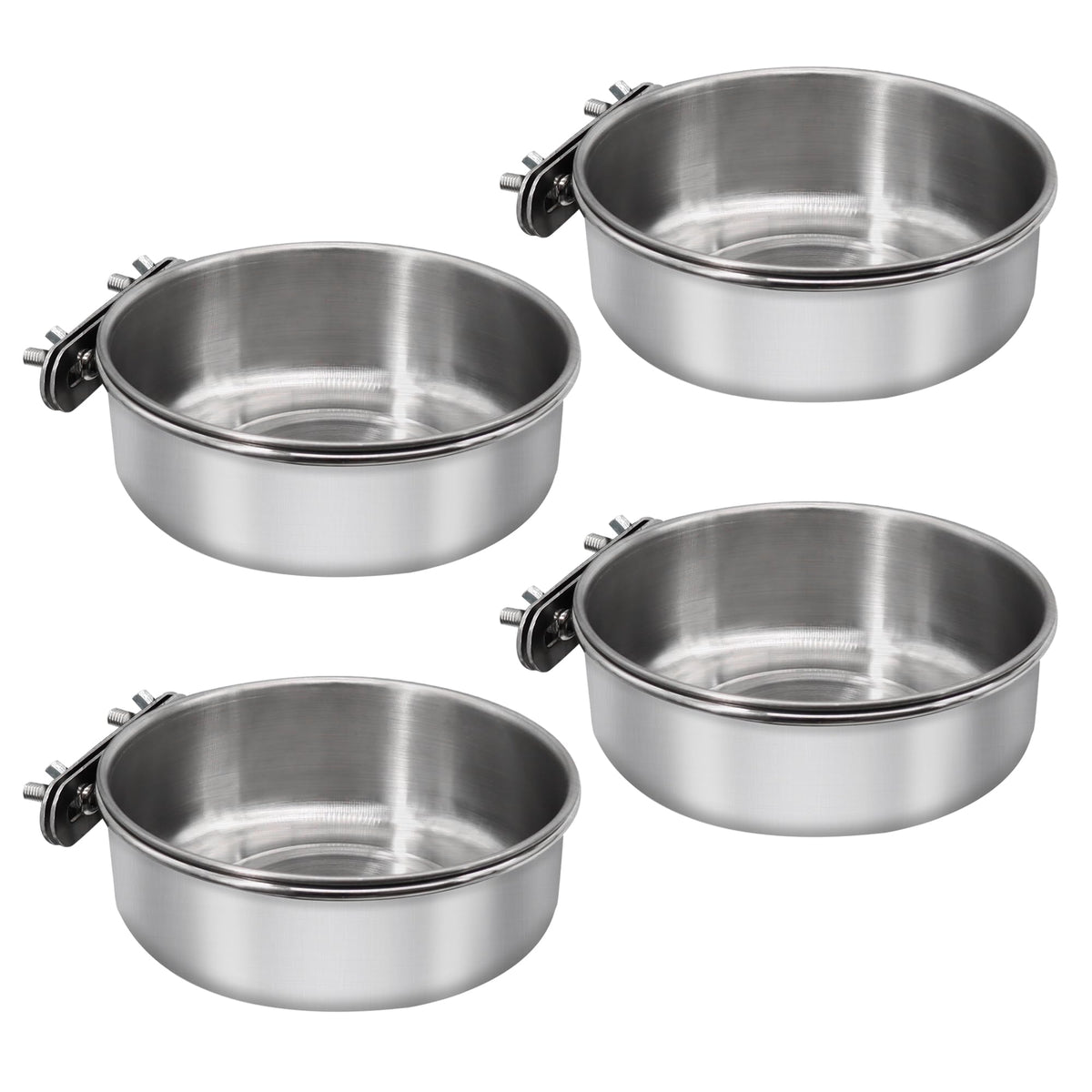 DVHEY Large Bird Feeding Dish Cups with Clamp Holder, 1 Pack
