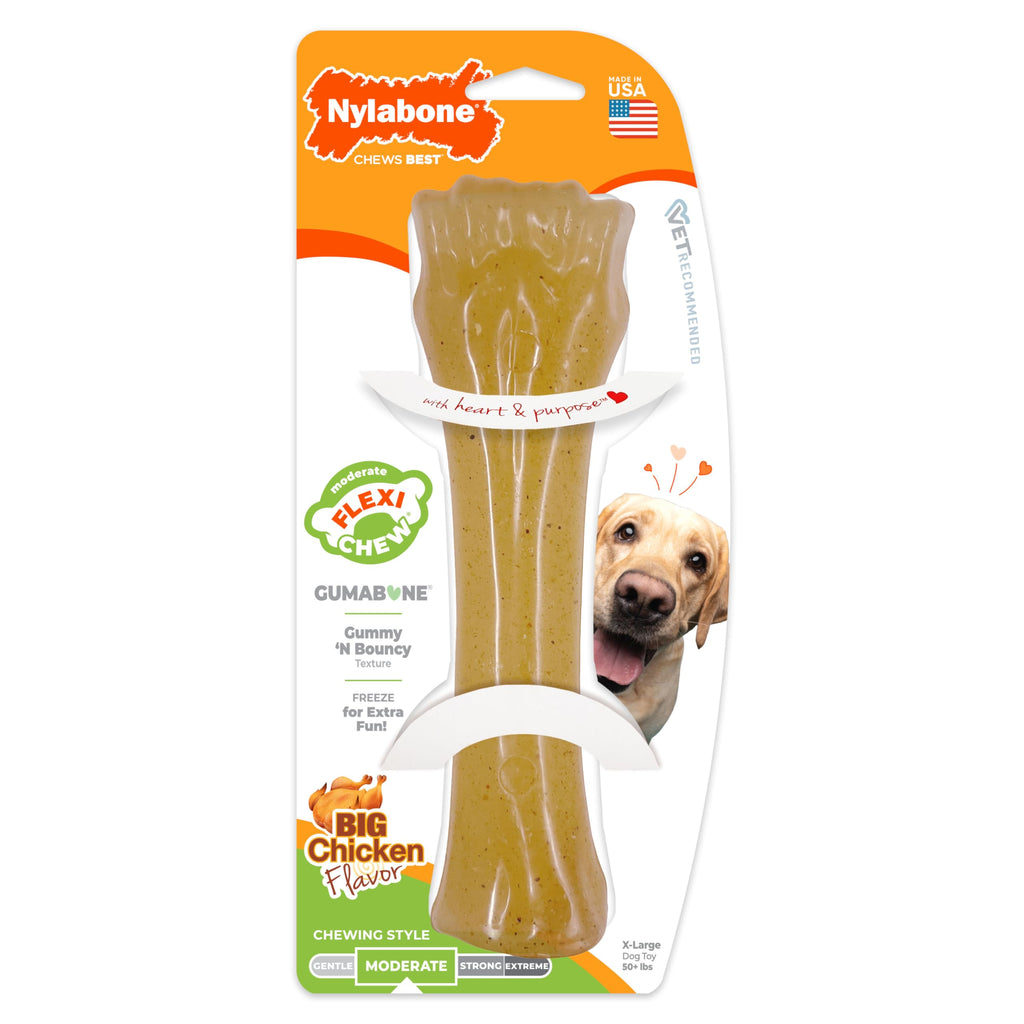 Nylabone Flexi Chew Gumabone Dog Chew Toy, Chicken Flavor, X-Large