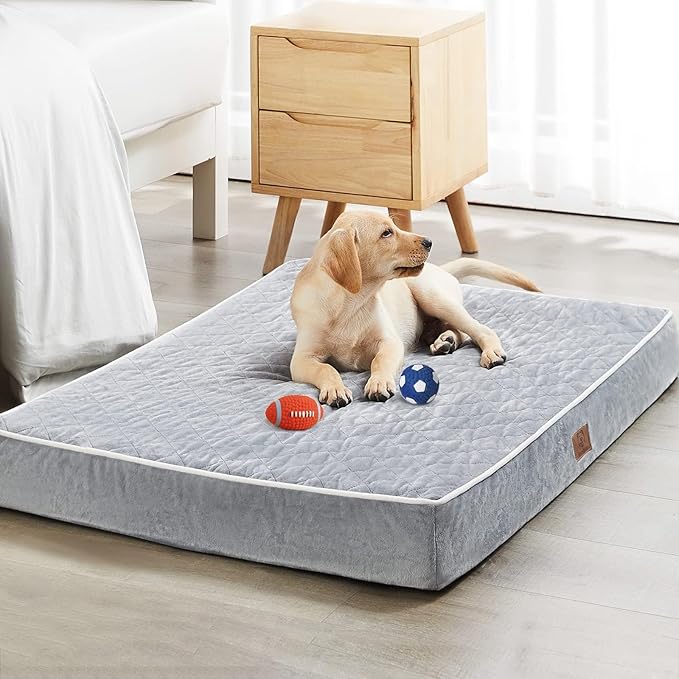 WNPETHOME Orthopedic Waterproof XL Dog Bed for Crate Cozy Sleep