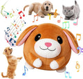 Interactive Dog Toys,Active Moving Pet Plush Toy with Recording and Music Modes, Jumping Squeaky Song shaking Interactive Dog Ball, Rechargeable Dog Toys to Keep Them Busy