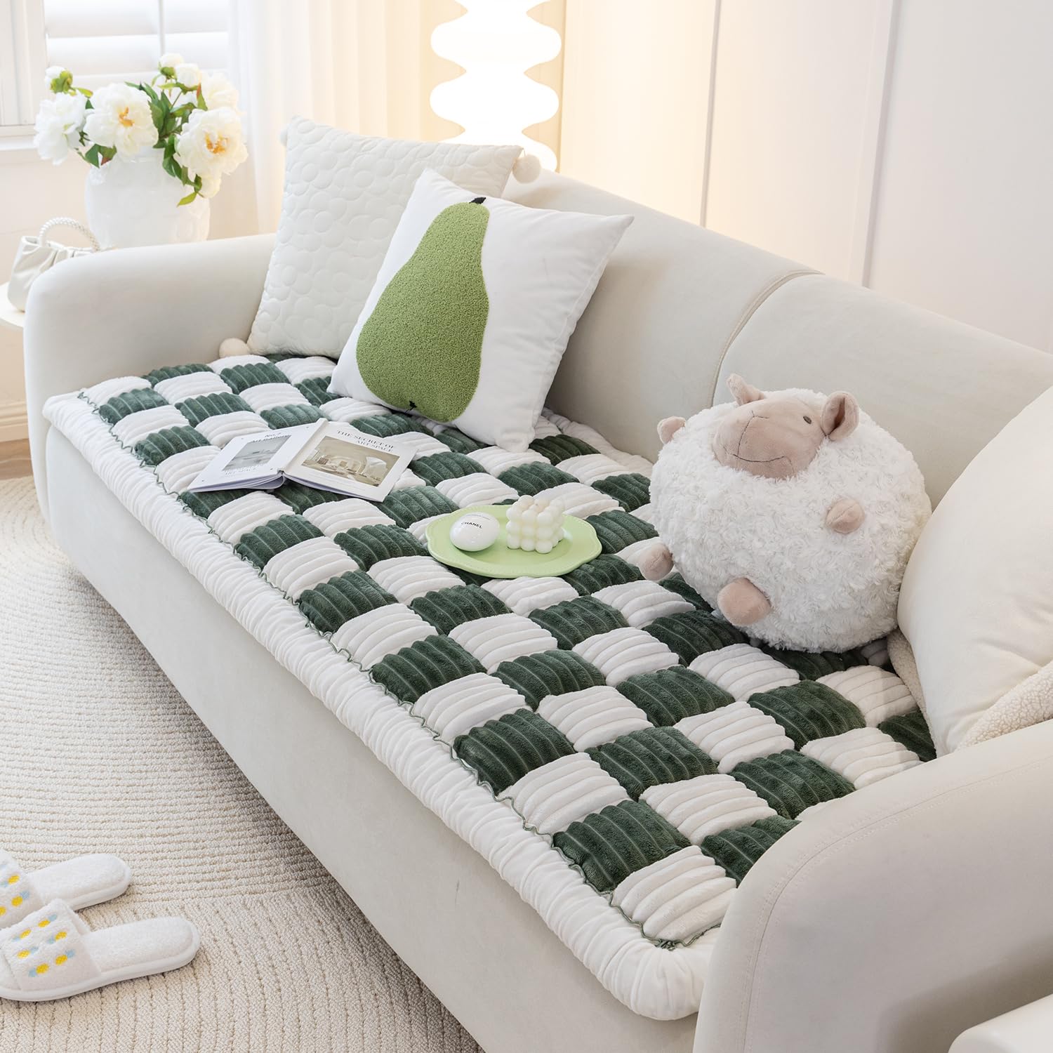 Dog Couch Cover Protector, Quilted Washable Non-Slip Sofa Mat for Pets