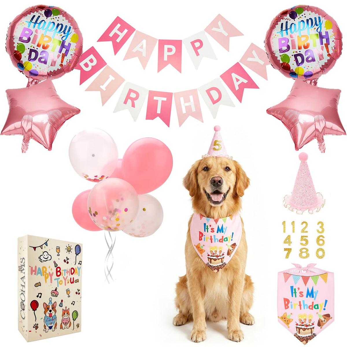 Dog Birthday Party Decorations Set for Boys and Girls