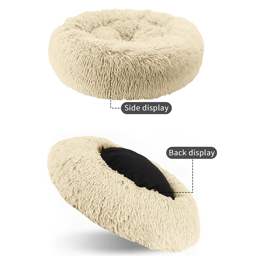 Cat Beds for Indoor Cats,20 Inch Dog Bed for Small Melium Large Dogs, Washable-Round Pet Bed for Puppy and Kitten with Slip-Resistant Bottom