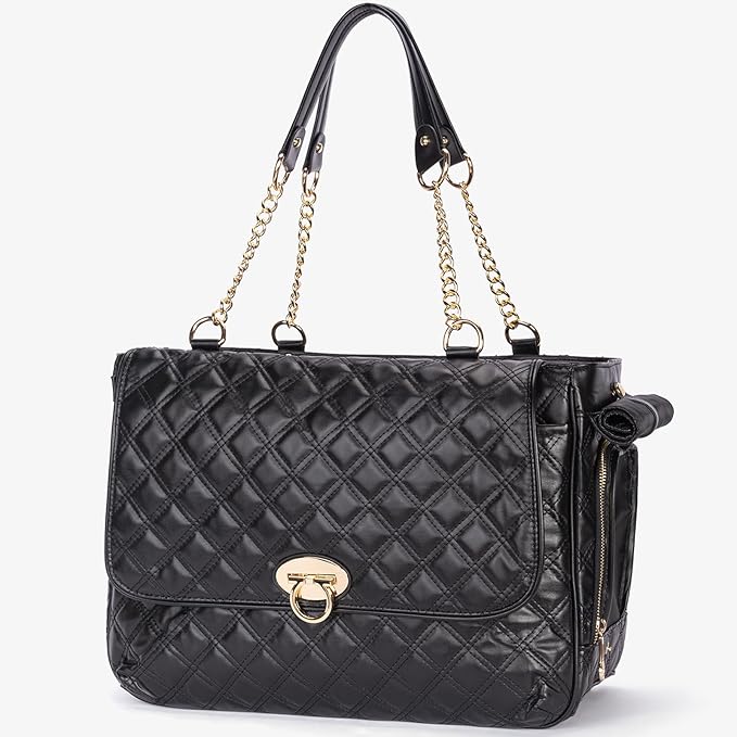 Dog Soft-Sided Carriers Pet Carrier for Small Dogs Cats, Fashion PU Leather Small Dog Carrier Pet Purse, Airline Approved Travel Pet Carrier for Puppy Kitten Small Animals