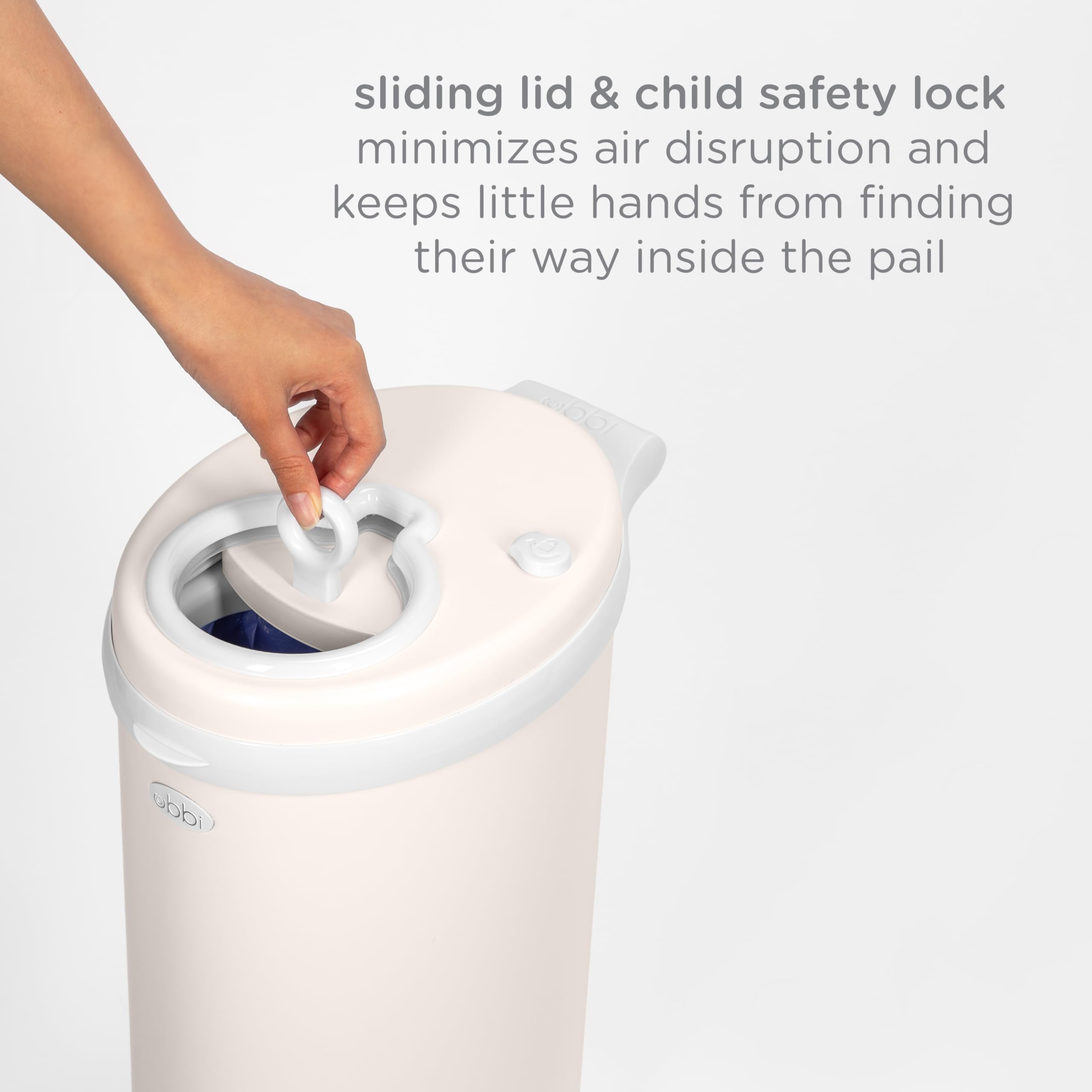 Ubbi Stainless Steel Diaper Pail, No Special Bags, Odor-Locking, Ivory