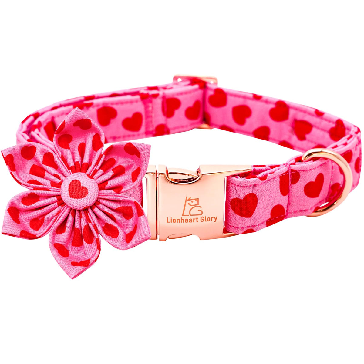 Lionheart Glory St. Patrick's Day Dog Collar, Dog Collar with Flower, Cute Floral Pattern Pet Collars Adjustable Pet Collars for Large Dogs