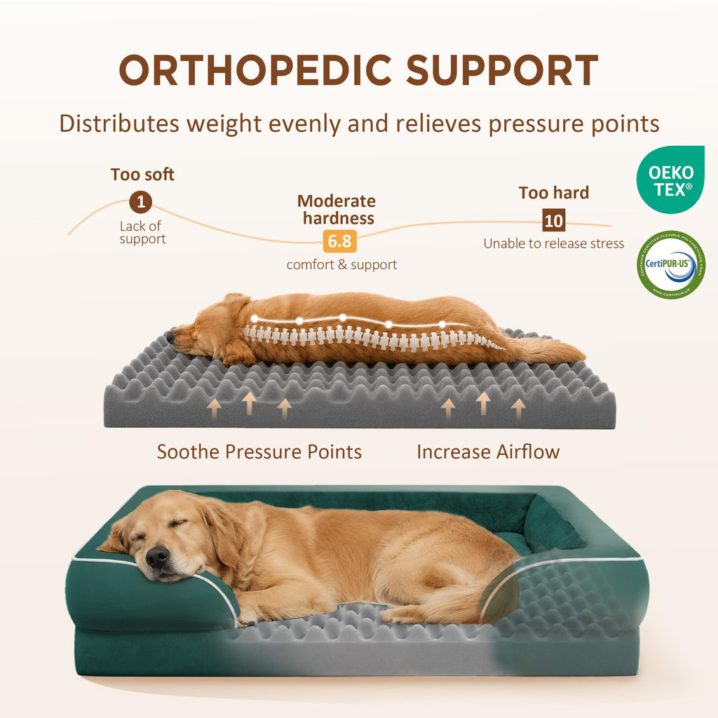 Comfort Expression Waterproof Orthopedic Dog Beds for Extra Large Dog