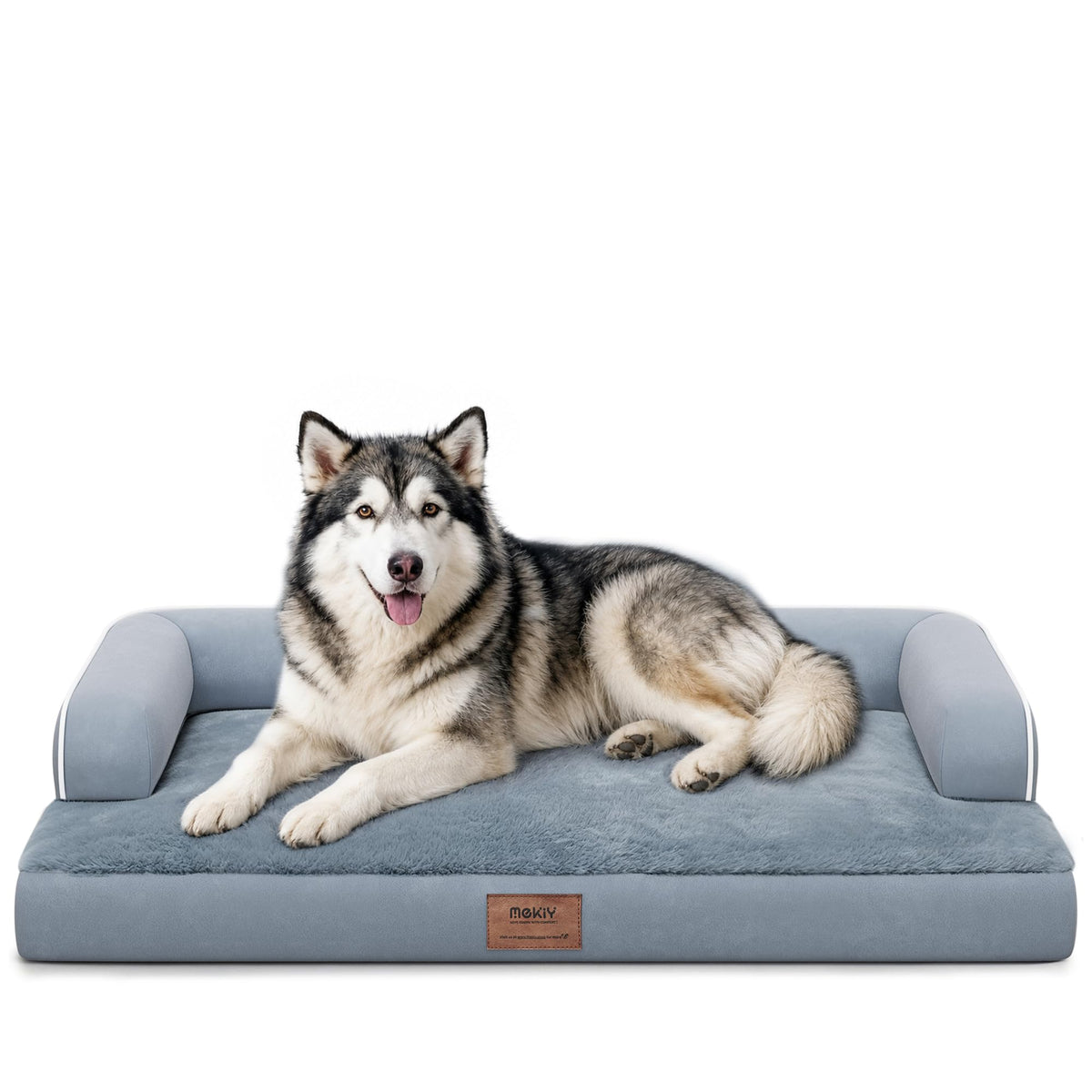 MEKIY Orthopedic Waterproof Dog Bed with Bolster for Extra Large Size Dogs